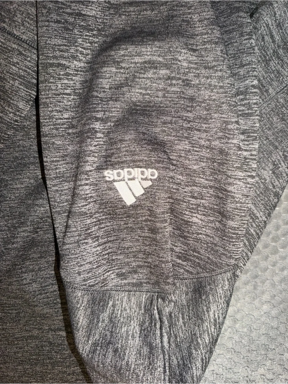Men's NCSU adidas Gray Quarter-Zip Pullover with Red Logo